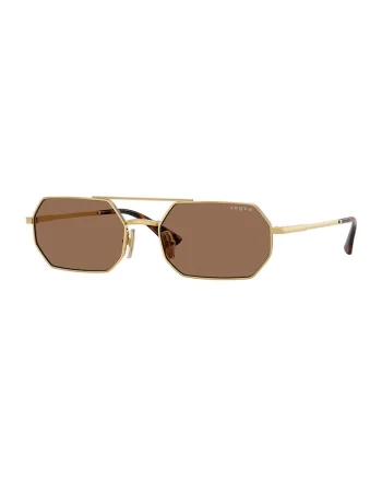 Ochelari de soare aviator cu lentile dreptunghiulare, Auriu