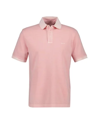 Tricou polo din bumbac Washer, Roz somon