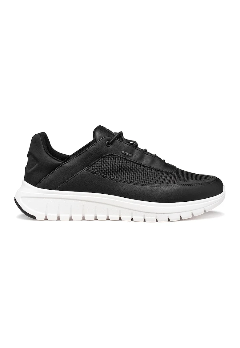 Pantofi sport Spherica Actif din piele ecologica cu insertii din plasa, Negru