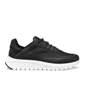 Pantofi sport Spherica Actif din piele ecologica cu insertii din plasa, Negru