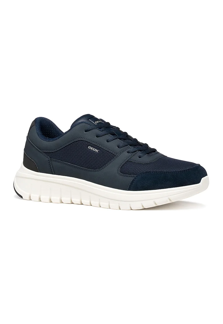Pantofi sport Herren din material textil cu insertii din piele ecologica, Albastru ultramarin