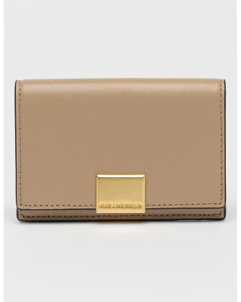 Portcart de piele Forever, Auriu/Bej