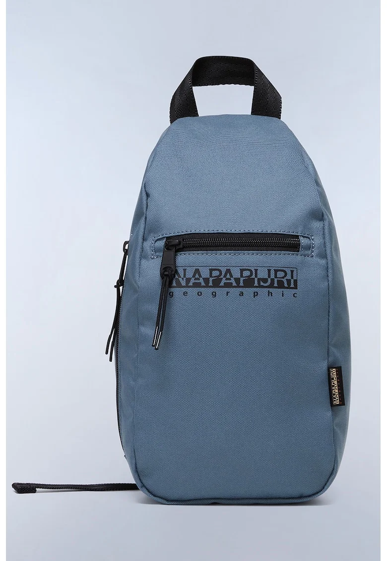 Geanta sling unisex cu imprimeu logo, Albastru prafuit