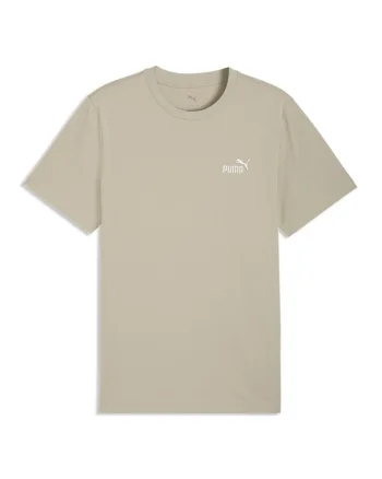 Tricou cu logo brodat Essentials No. 1, Maro nisip