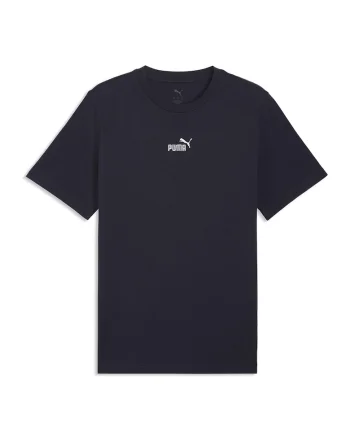 Tricou din bumbac cu logo Essentials, Albastru ultramarin/Alb optic