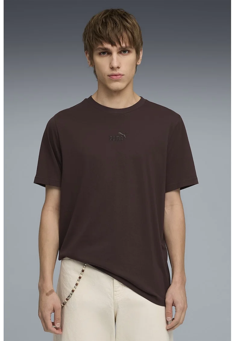 Tricou din bumbac cu logo Essentials, Violet tyrian