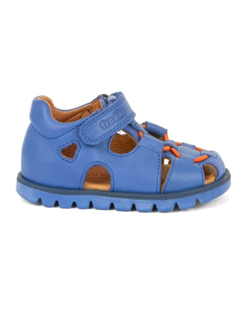 Sandale din piele cu inchidere velcro, Albastru deschis