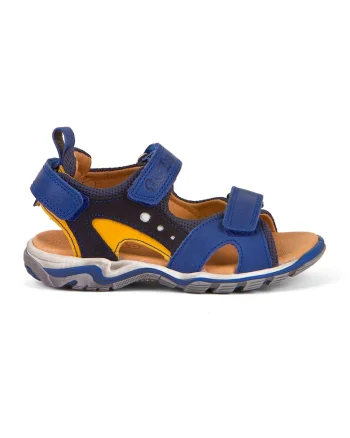 Sandale din piele cu inchidere velcro, Albastru ultramarin/Albastru royal