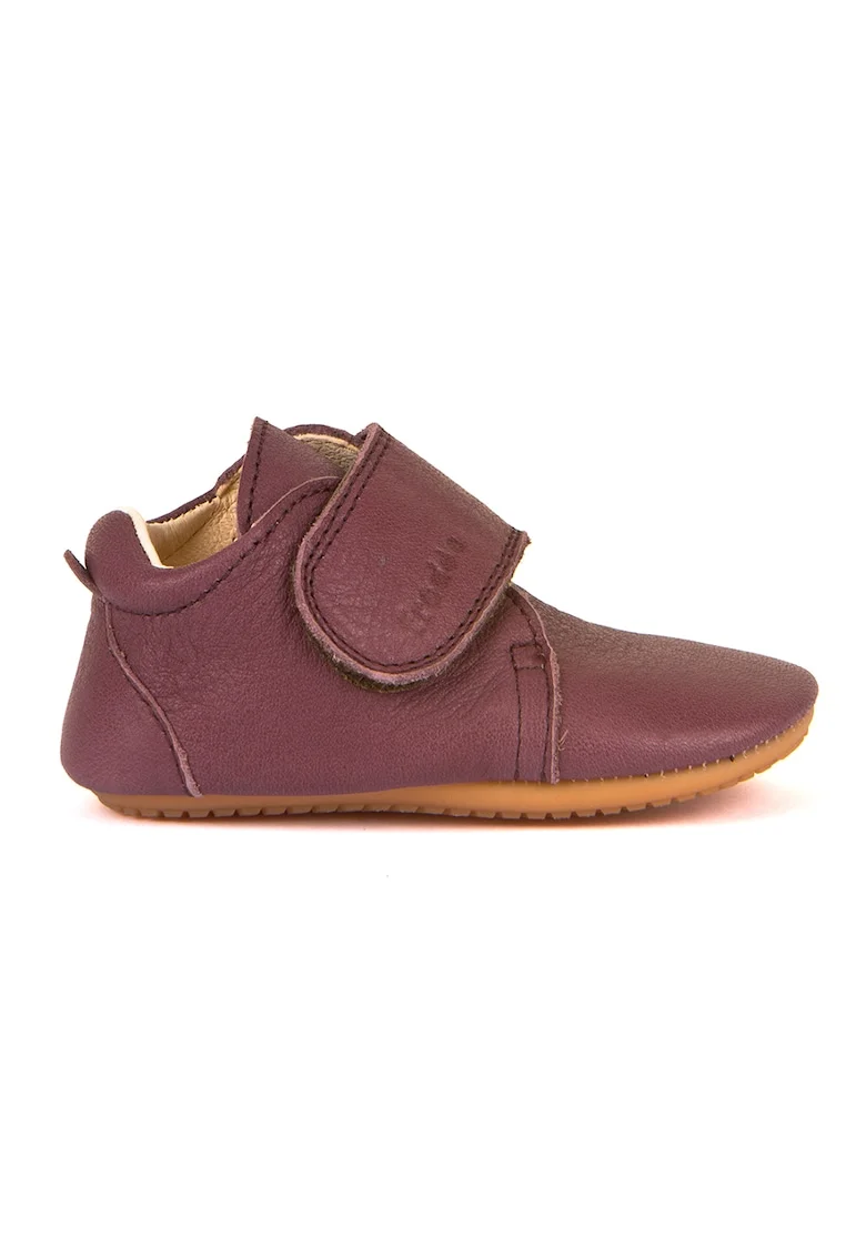 Pantofi de piele cu velcro, Maro cognac