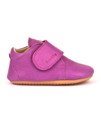 Pantofi de piele cu velcro, Fucsia