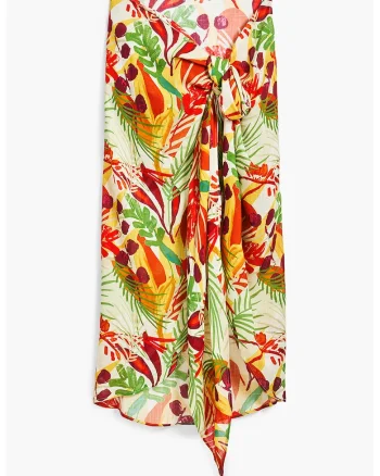 Paréo cu model tropical, Multicolor