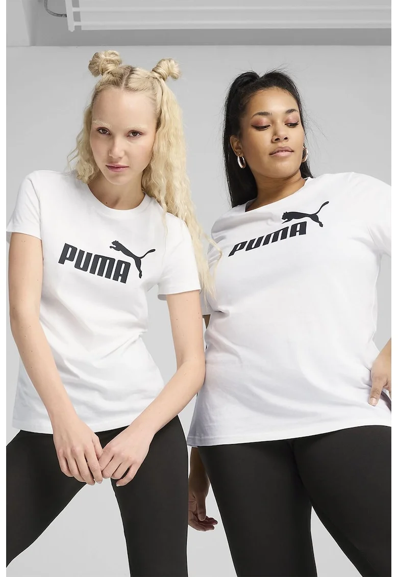 Tricou cu imprimeu logo, Alb optic