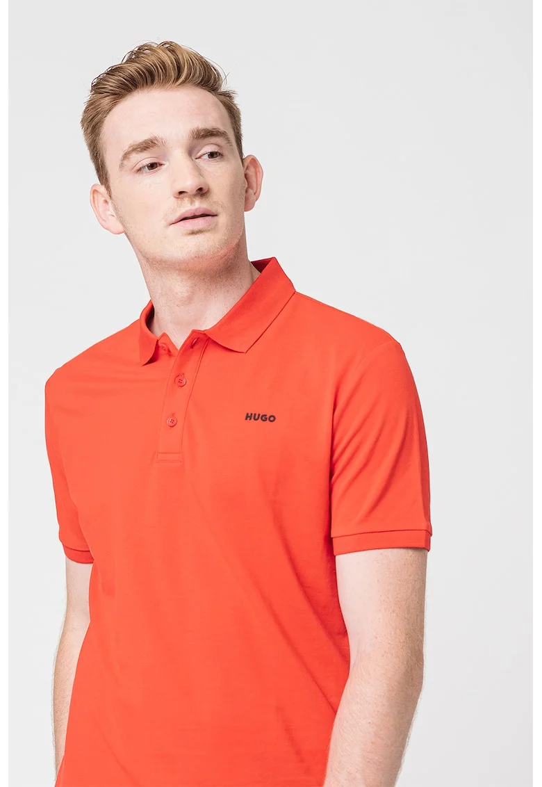 Tricou polo din bumbac pique Donos, Rosu