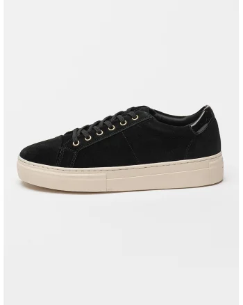Pantofi sport uni de piele intoarsa Zoe, Negru
