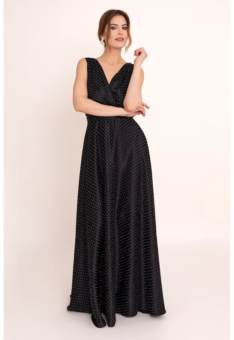 Rochie lunga fara maneci Muse, Negru