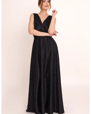 Rochie lunga fara maneci Muse, Negru