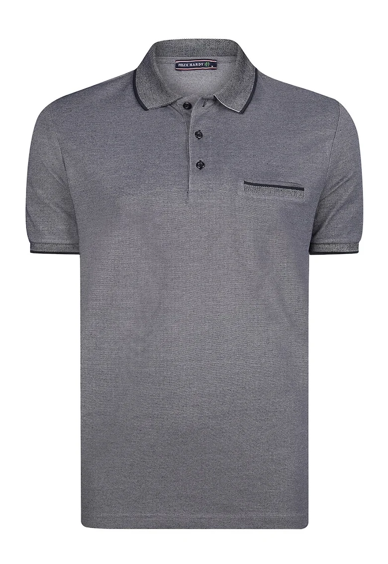Tricou polo din amestec de bumbac, Gri inchis