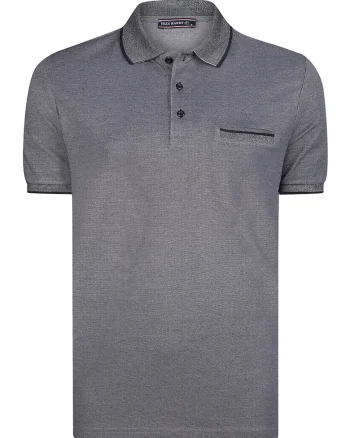 Tricou polo din amestec de bumbac, Gri inchis