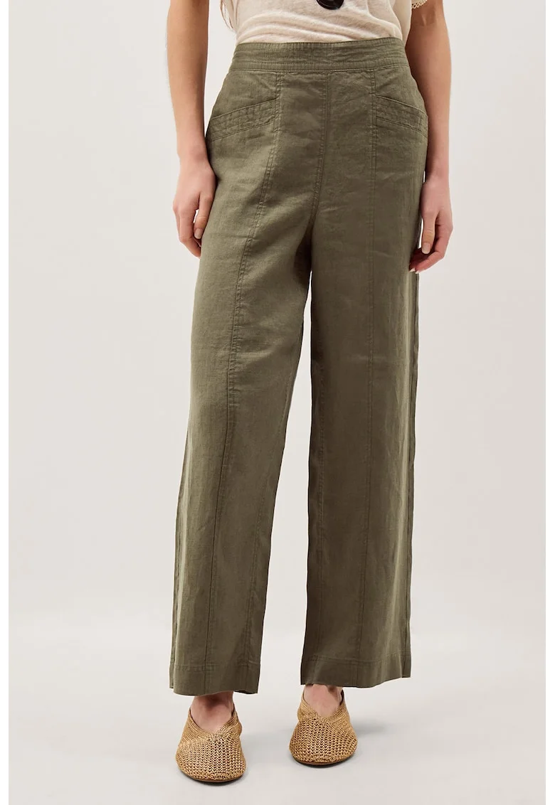 Pantaloni de in cu buzunare laterale, Kaki