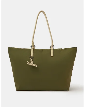 Geanta shopper textila, Verde masliniu