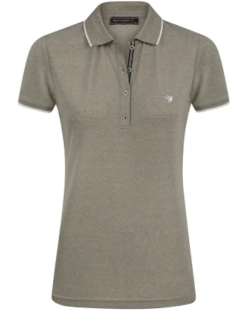 Tricou polo din amestec de bumbac, Kaki