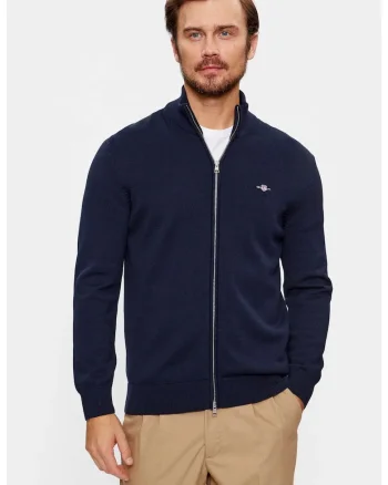 Cardigan bărbați  bumbac, bleumarin, Bleumarin
