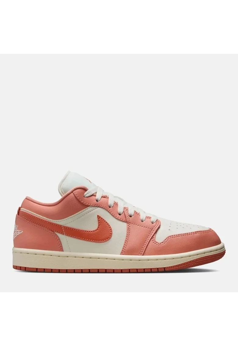 Pantofi dama,  Air Jordan 1 Low, portocaliu, piele naturala