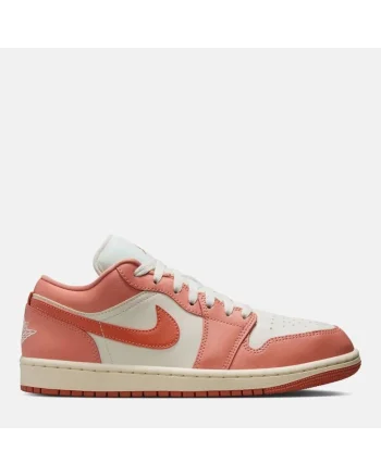 Pantofi dama,  Air Jordan 1 Low, portocaliu, piele naturala