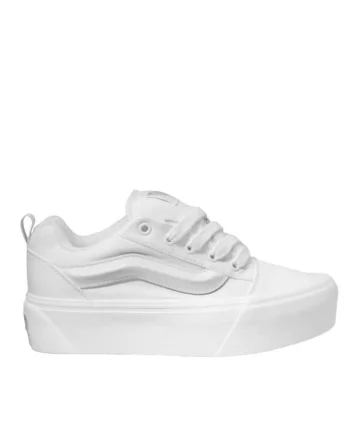 Pantofi dama Knu Stack True,  Piele intoarsa, Alb