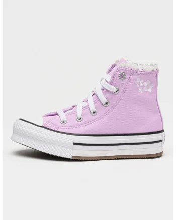 Tenisi flatfom cu model floral Chuck Taylor All Star, Lila