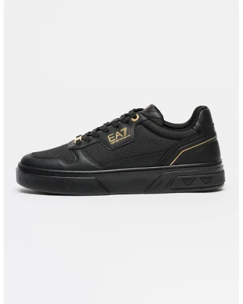 Pantofi sport flatform cu imprimeu logo, Auriu/Negru