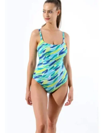 Costum de baie  verde imprimatdwqf, Verde
