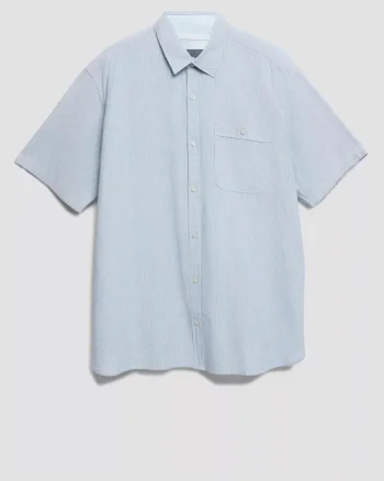 Big Sizes Camasa casual, barbati big sizes, din bumbac, Regular fit, Albastru