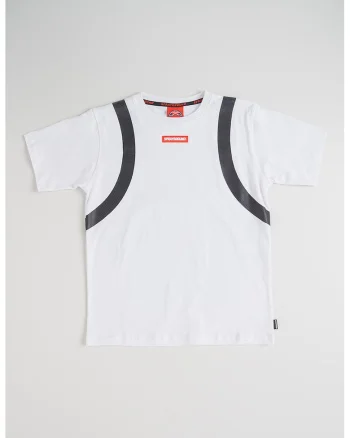 Tricou cu imprimeu pe partea din spate si aplicatie logo, Alb/Multicolor
