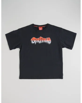 Tricou din bumbac cu imprimeu logo, Rosu/Negru