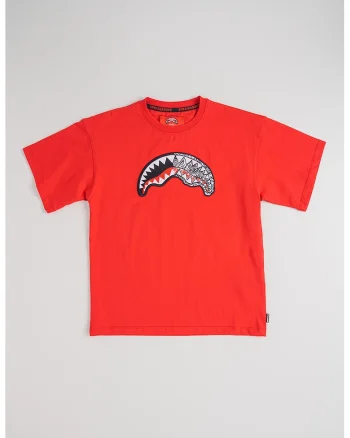 Tricou de bumbac cu imprimeu, Rosu
