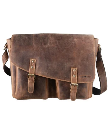 Geanta messenger unisex din piele naturala Vintage