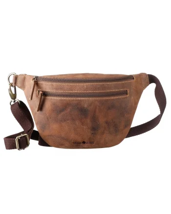 Borseta unisex piele naturala maro antichizat 33 x 17 cm, Vintage,  Maro antichizat