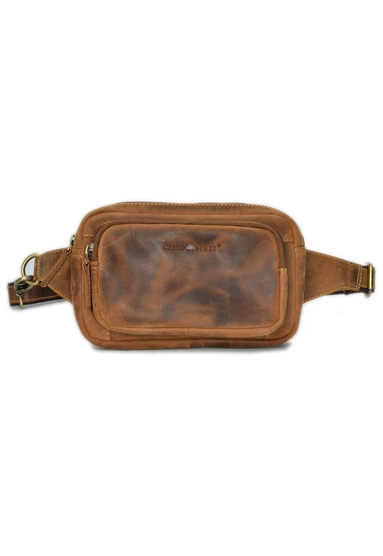 Borseta unisex piele naturala maro antichizat 22 x 14 cm, Vintage,  Maro antichizat