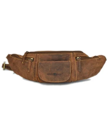 Borseta unisex piele naturala maro antichizat 37 x 11 cm, Vintage,  Maro antichizat