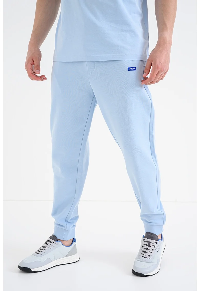 Pantaloni de trening din bumbac Napin, Albastru deschis