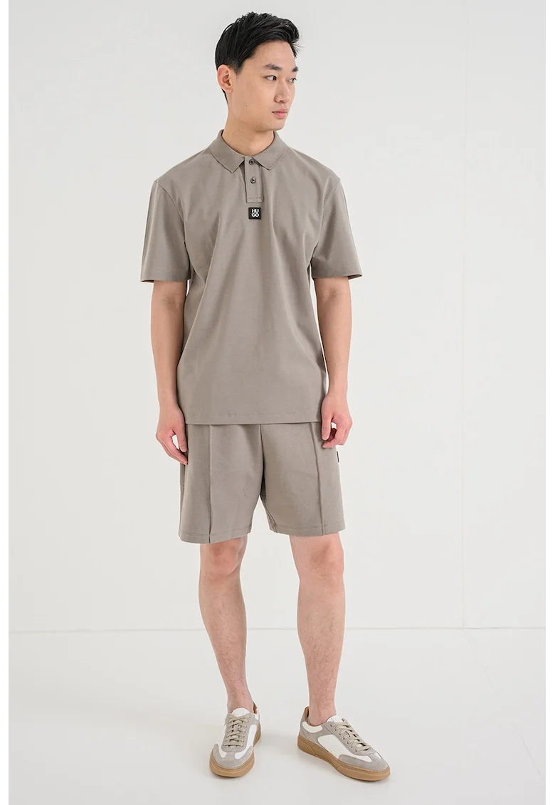 Tricou polo regular-fit de bumbac Deabono, Grej