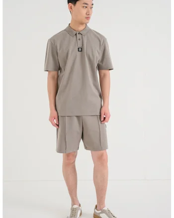 Tricou polo regular-fit de bumbac Deabono, Grej