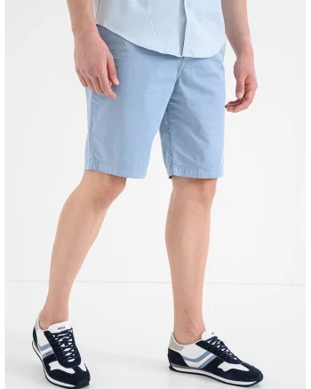 Bermude chino cu buzunare oblice, Albastru pastel