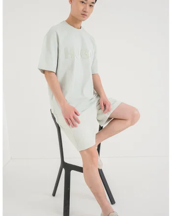 Tricou supradimensionat cu decolteu la baza gatului Dinkee, Mint