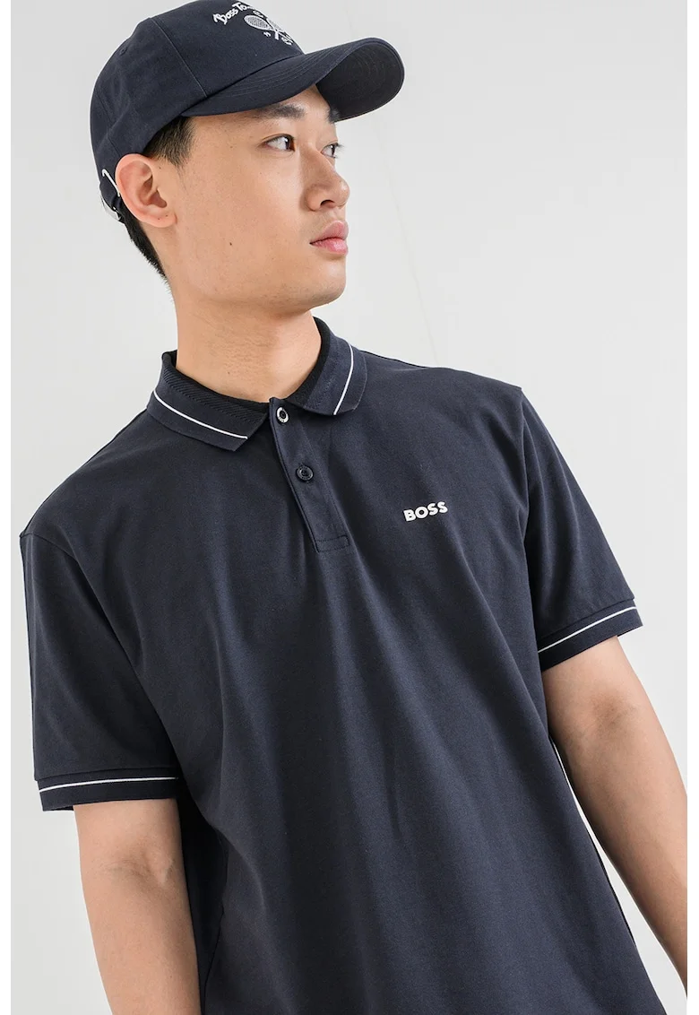 Tricou polo cu logo, Albastru ultramarin