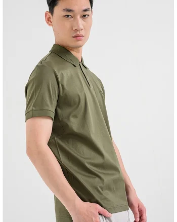 Tricou polo regular fit de bumbac, Verde padure