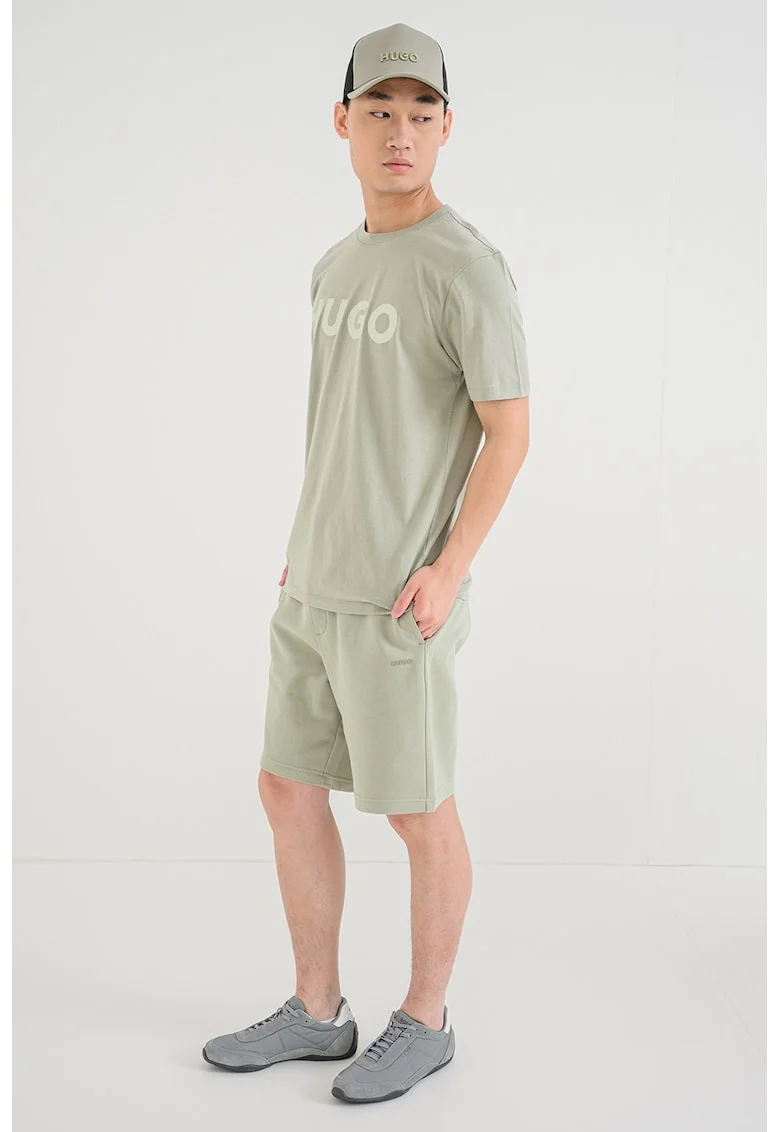 Tricou cu imprimeu logo, Verde pal