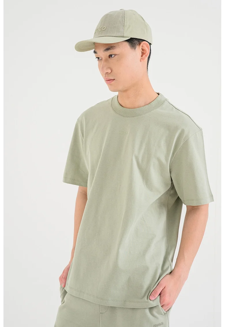 Tricou cu decolteu la baza gatului, Verde pal