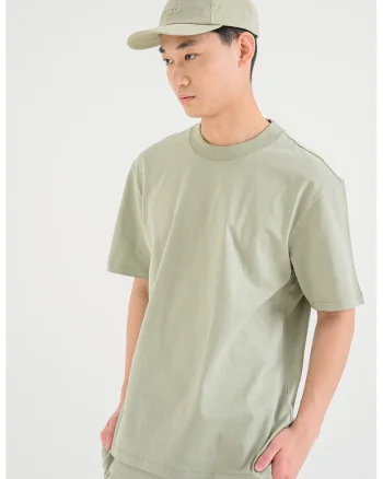 Tricou cu decolteu la baza gatului, Verde pal